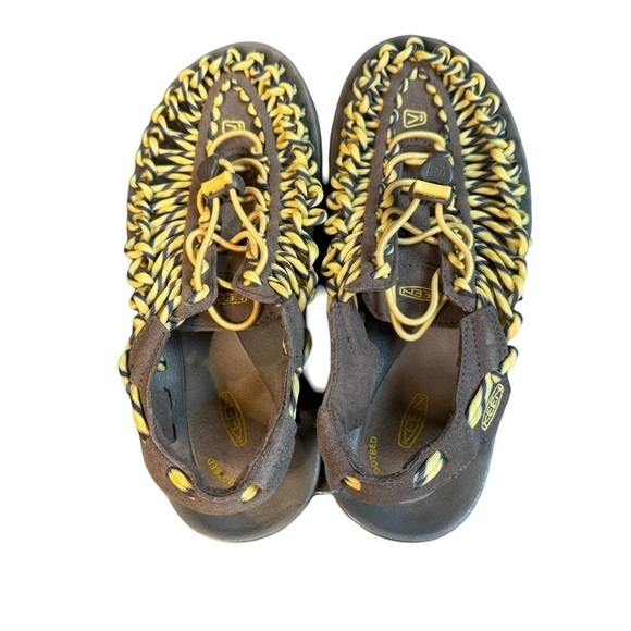 Keen Uneek Hiking Sandals Shoes Womens (Waterproof) US 7 Yellow and Gray - Picture 3 of 8